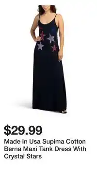 TJ Maxx Made In Usa Supima Cotton Berna Maxi Tank Dress With Crystal Stars offer