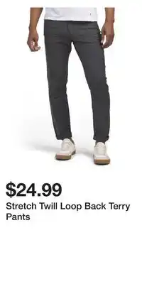 TJ Maxx Stretch Twill Loop Back Terry Pants offer