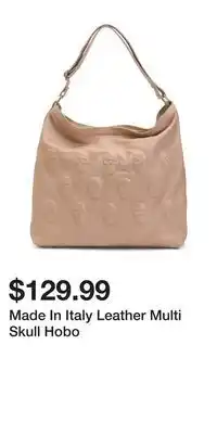 TJ Maxx Made In Italy Leather Multi Skull Hobo offer