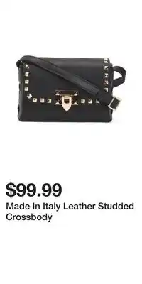 TJ Maxx Made In Italy Leather Studded Crossbody offer