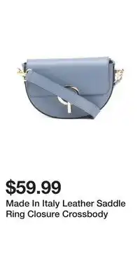 TJ Maxx Made In Italy Leather Saddle Ring Closure Crossbody offer
