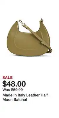 TJ Maxx Made In Italy Leather Half Moon Satchel offer