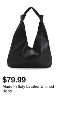 TJ Maxx Made In Italy Leather Unlined Hobo offer