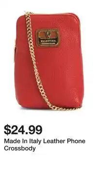 TJ Maxx Made In Italy Leather Phone Crossbody offer