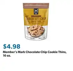 Sam's Club Member's Mark Chocolate Chip Cookie Thins, 16 oz offer