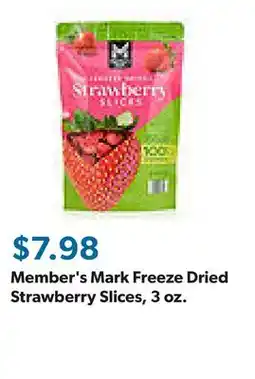 Sam's Club Member's Mark Freeze Dried Strawberry Slices, 3 oz offer