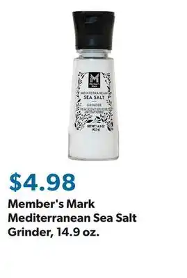 Sam's Club Member's Mark Mediterranean Sea Salt Grinder, 14.9 oz offer