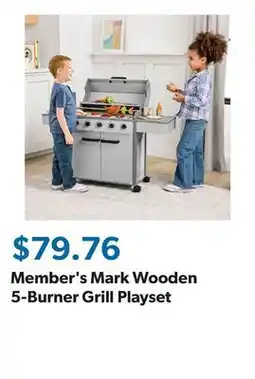 Sam's Club Member's Mark Wooden 5-Burner Grill Playset offer