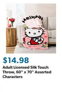 Sam's Club Adult Licensed Silk Touch Throw, 60 x 70 Assorted Characters offer