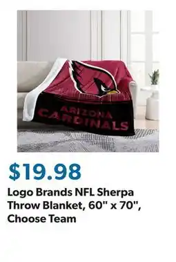 Sam's Club Logo Brands NFL Sherpa Throw Blanket, 60 x 70, Choose Team offer