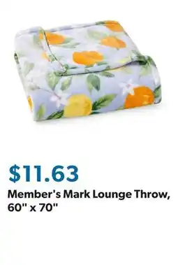 Sam's Club Member's Mark Lounge Throw, 60 x 70 offer