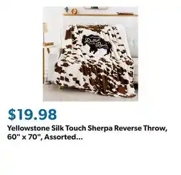 Sam's Club Yellowstone Silk Touch Sherpa Reverse Throw, 60 x 70, Assorted Designs offer