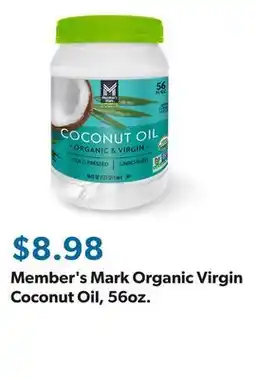 Sam's Club Member's Mark Organic Virgin Coconut Oil, 56oz offer