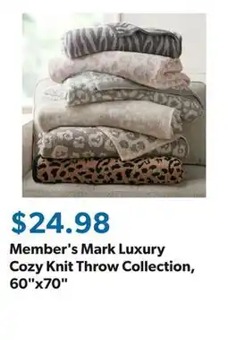 Sam's Club Member's Mark Luxury Cozy Knit Throw Collection, 60x70 offer