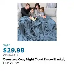 Sam's Club Oversized Cozy Night Cloud Throw Blanket, 110 x 132 offer