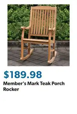 Sam's Club Member's Mark Teak Porch Rocker offer