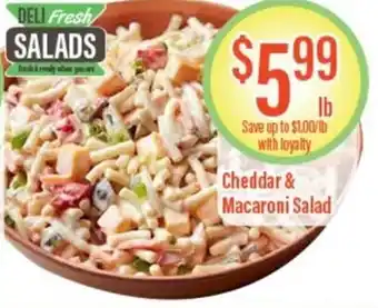 Chief Supermarket Cheddar & macaroni salad offer