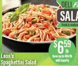 Chief Supermarket Leon's spaghettini salad offer