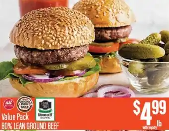 Chief Supermarket 80% lean ground beef offer