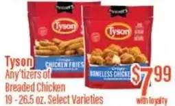 Chief Supermarket Tyson Any'tizers of Breaded Chicken offer