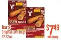 Chief Supermarket Bar S Original Corn Dogs offer