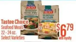 Chief Supermarket Tastee choice seafood meals offer