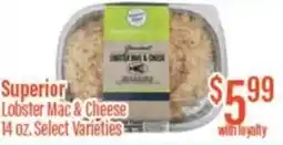 Chief Supermarket Superior lobster mac&cheese offer