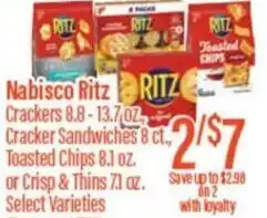 Chief Supermarket Nabisco ritz offer