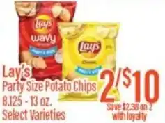 Chief Supermarket Lay's party size potato chips offer