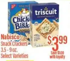 Chief Supermarket Nabisco snack crackers offer