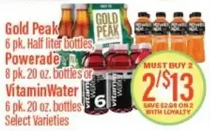 Chief Supermarket Gold peak powerade vitamin water offer