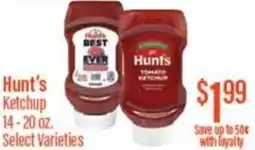 Chief Supermarket Hunt's ketchup offer