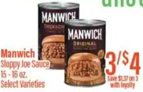 Chief Supermarket Manwich sloppy joe sauce offer