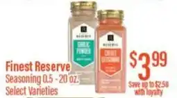 Chief Supermarket Finest reserve seasoning offer