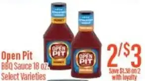 Chief Supermarket Open Pit BBQ sauce offer