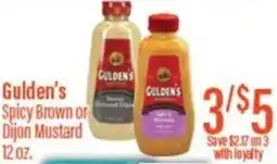 Chief Supermarket Gulden's spicy brown or dijon mustard offer
