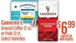 Chief Supermarket Cameron's ground coffee or pods offer