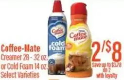 Chief Supermarket Coffee mate creamer or cold foam offer