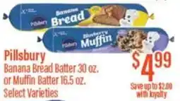 Chief Supermarket Pillsbury banana bread butter or muffin batter offer