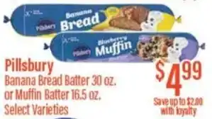 Chief Supermarket Pillsbury banana bread butter or muffin batter offer