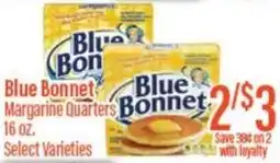 Chief Supermarket Blue bonnet margarine quarters offer
