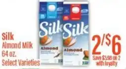 Chief Supermarket Silk almond milk offer