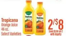 Chief Supermarket Tropicana orange juice offer
