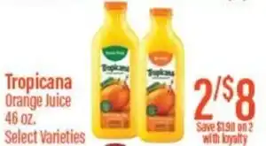 Chief Supermarket Tropicana orange juice offer