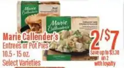 Chief Supermarket Marie callender's entrees or pot pies offer