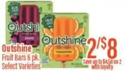 Chief Supermarket Outshine fruit bars offer