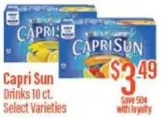 Chief Supermarket Capri sun drinks offer