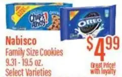 Chief Supermarket Nabisco family size cookies offer
