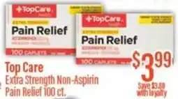 Chief Supermarket Top care extra strength non-aspirin pain relief offer