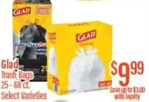 Chief Supermarket Glad trash bags offer